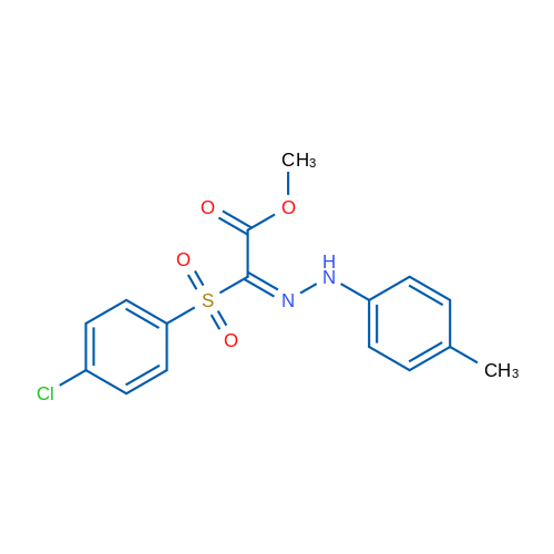 Methyl (2E)-2-(4-chlorobenzenesulfonyl)-2-[2-(4-methylphenyl)hydrazin-1-ylidene]acetate 1g