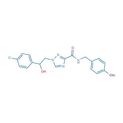 1-[2-(4-Chlorophenyl)-2-hydroxyethyl]-N-[(4-methylphenyl)methyl]-1H-1,2,4-triazole-3-carboxamide 1g