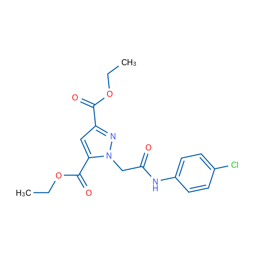 3,5-Diethyl 1-{[(4-chlorophenyl)carbamoyl]methyl}-1H-pyrazole-3,5-dicarboxylate 1g