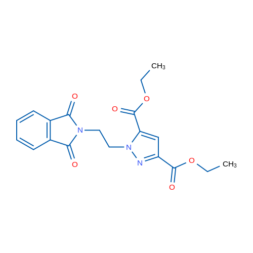 3,5-Diethyl 1-[2-(1,3-dioxo-2,3-dihydro-1H-isoindol-2-yl)ethyl]-1H-pyrazole-3,5-dicarboxylate 1g