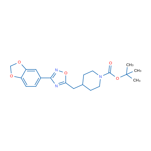 tert-Butyl 4-{[3-(2H-1,3-benzodioxol-5-yl)-1,2,4-oxadiazol-5-yl]methyl}piperidine-1-carboxylate 1g