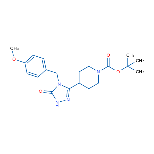 tert-Butyl 4-{4-[(4-methoxyphenyl)methyl]-5-oxo-4,5-dihydro-1H-1,2,4-triazol-3-yl}piperidine-1-carboxylate 1g