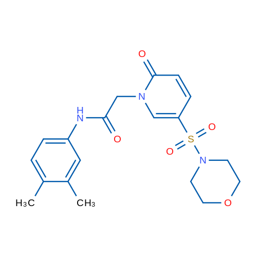 N-(3,4-Dimethylphenyl)-2-[5-(morpholine-4-sulfonyl)-2-oxo-1,2-dihydropyridin-1-yl]acetamide 1g