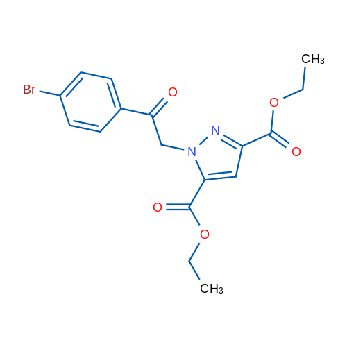 3,5-Diethyl 1-[2-(4-bromophenyl)-2-oxoethyl]-1H-pyrazole-3,5-dicarboxylate 1g