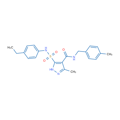 5-[(4-Ethylphenyl)sulfamoyl]-3-methyl-N-[(4-methylphenyl)methyl]-1H-pyrazole-4-carboxamide 1g