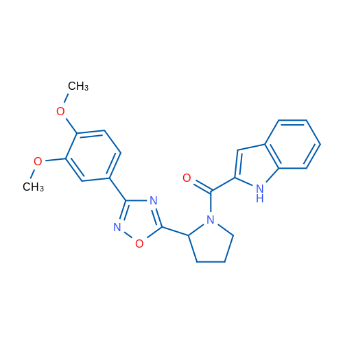 2-{2-[3-(3,4-dimethoxyphenyl)-1,2,4-oxadiazol-5-yl]pyrrolidine-1-carbonyl}-1H-indole 1g