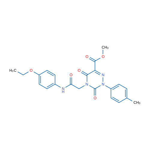 Methyl 4-{[(4-ethoxyphenyl)carbamoyl]methyl}-2-(4-methylphenyl)-3,5-dioxo-2,3,4,5-tetrahydro-1,2,4-triazine-6-carboxylate 1g
