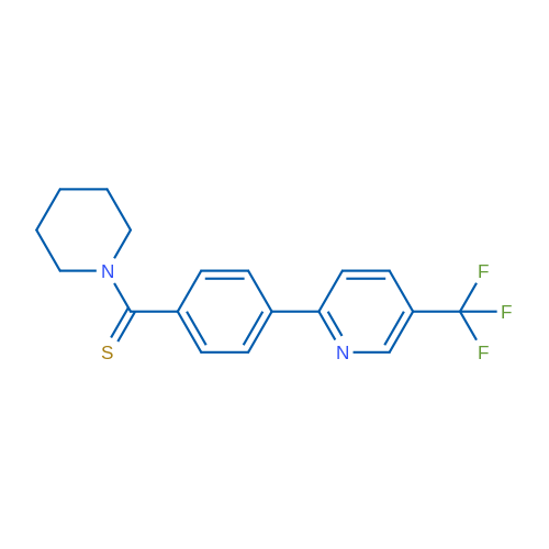 2-[4-(Piperidine-1-carbothioyl)phenyl]-5-(trifluoromethyl)pyridine 1g