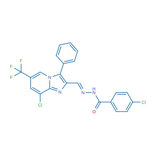 4-Chloro-N'-[(1E)-[8-chloro-3-phenyl-6-(trifluoromethyl)imidazo[1,2-a]pyridin-2-yl]methylidene]benzohydrazide 1g