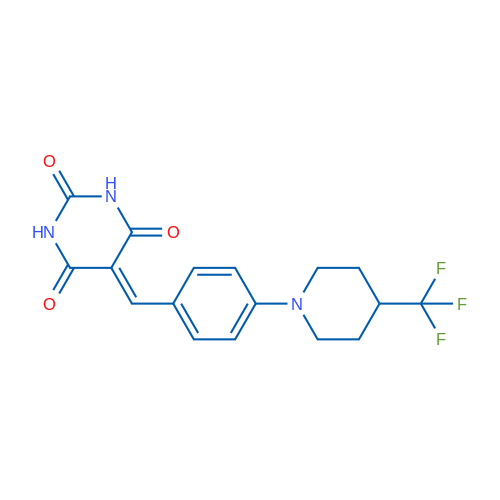 5-({4-[4-(trifluoromethyl)piperidin-1-yl]phenyl}methylidene)-1,3-diazinane-2,4,6-trione 1g