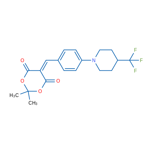 2,2-Dimethyl-5-({4-[4-(trifluoromethyl)piperidin-1-yl]phenyl}methylidene)-1,3-dioxane-4,6-dione 1g