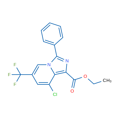 Ethyl 8-chloro-3-phenyl-6-(trifluoromethyl)imidazo[1,5-a]pyridine-1-carboxylate 1g