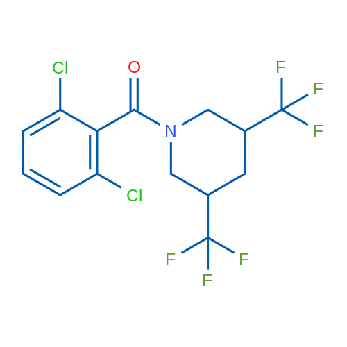 1-(2,6-Dichlorobenzoyl)-3,5-bis(trifluoromethyl)piperidine 1g