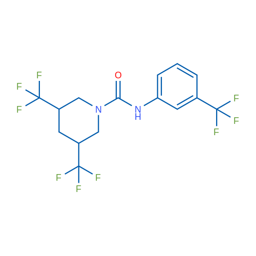 3,5-Bis(trifluoromethyl)-N-[3-(trifluoromethyl)phenyl]piperidine-1-carboxamide 1g