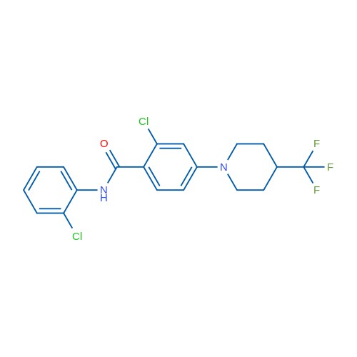 2-Chloro-N-(2-chlorophenyl)-4-[4-(trifluoromethyl)piperidin-1-yl]benzamide 1g