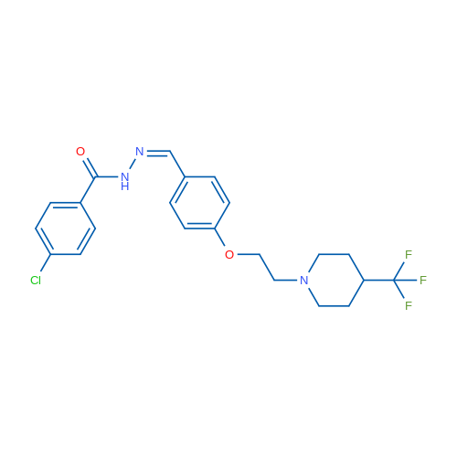 4-Chloro-N'-[(1Z)-(4-{2-[4-(trifluoromethyl)piperidin-1-yl]ethoxy}phenyl)methylidene]benzohydrazide 1g