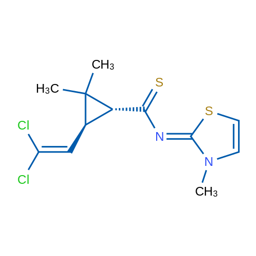 (1R,3S)-3-(2,2-Dichloroethenyl)-2,2-dimethyl-N-[(2Z)-3-methyl-2,3-dihydro-1,3-thiazol-2-ylidene]cyclopropane-1-carbothioamide 1g