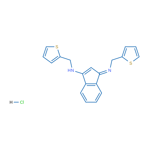 (1E)-N-[(Thiophen-2-yl)methyl]-1-{[(thiophen-2-yl)methyl]imino}-1H-inden-3-amine hydrochloride 1g