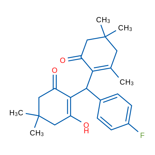 2-[(4-Fluorophenyl)(2-hydroxy-4,4-dimethyl-6-oxocyclohex-1-en-1-yl)methyl]-3,5,5-trimethylcyclohex-2-en-1-one 1g