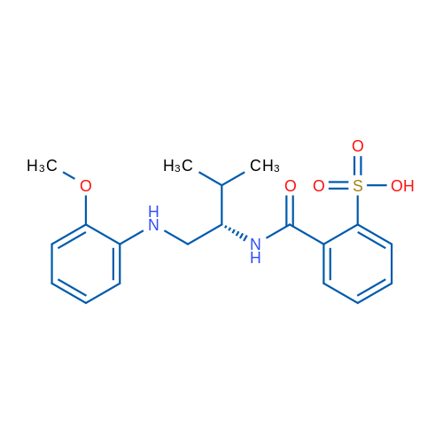 2-{[(2S)-1-[(2-methoxyphenyl)amino]-3-methylbutan-2-yl]carbamoyl}benzene-1-sulfonic acid 1g