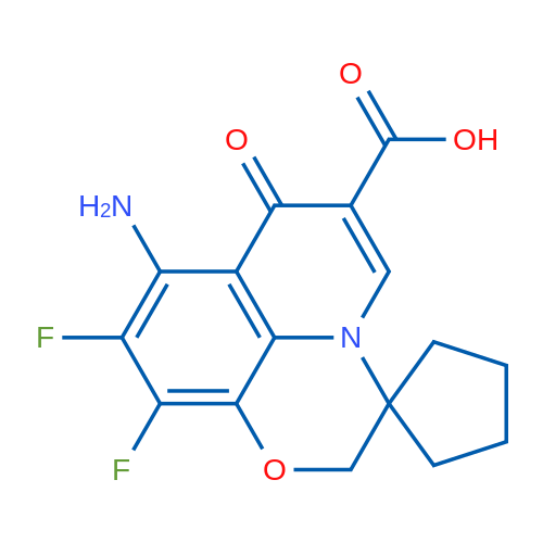 8'-AMINO-9',10'-DIFLUORO-7'-OXO-2'H,7'H-SPIRO[CYCLOPENTANE-1,3'-[1,4]OXAZINO[2,3,4-IJ]QUINOLINE]-6'-CARBOXYLIC ACID 1g