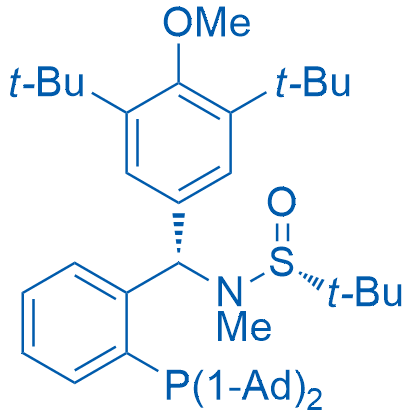 (R)-N-((S)-(2-(Di(adamantan-1-yl)phosphanyl)phenyl)(3,5-di-tert-butyl-4-methoxyphenyl)methyl)-N,2-dimethylpropane-2-sulfinamide 100mg