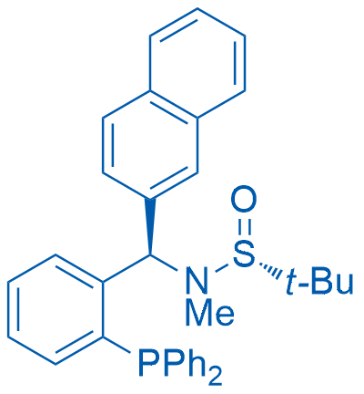 (R)-N-((R)-(2-(Diphenylphosphanyl)phenyl)(naphthalen-2-yl)methyl)-N,2-dimethylpropane-2-sulfinamide 100mg
