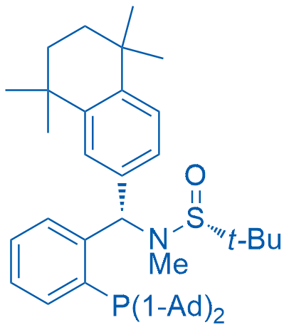 (R)-N-((S)-(2-(Di(adamantan-1-yl)phosphanyl)phenyl)(5,5,8,8-tetramethyl-5,6,7,8-tetrahydronaphthalen-2-yl)methyl)-N,2-dimethylpropane-2-sulfinamide 100mg