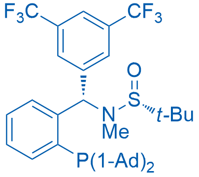 (R)-N-((S)-(3,5-Bis(trifluoromethyl)phenyl)(2-(di(adamantan-1-yl)phosphanyl)phenyl)methyl)-N,2-dimethylpropane-2-sulfinamide 100mg