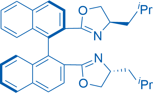 (R)-2,2'-Bis((R)-4-isobutyl-4,5-dihydrooxazol-2-yl)-1,1'-binaphthalene 100mg