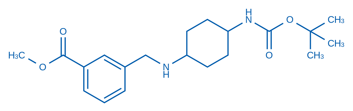 Methyl 3-(((4-((tert-butoxycarbonyl)amino)cyclohexyl)amino)methyl)benzoate 100mg
