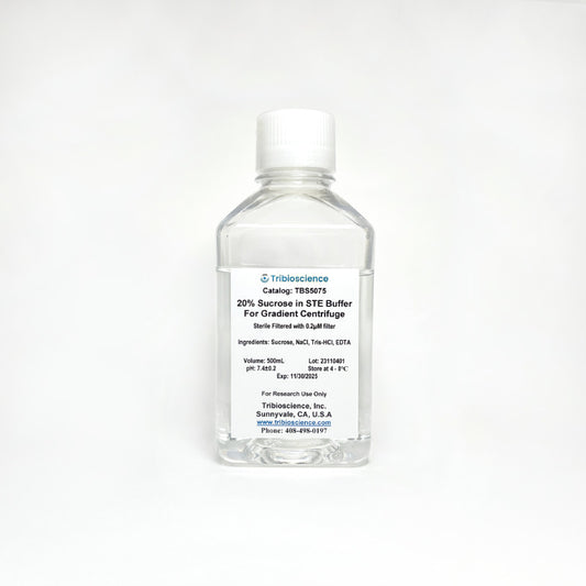 20% Sucrose in Sodium Chloride-Tris-EDTA (STE) Buffer for Gradient Centrifuge, Sterile, pH7.4