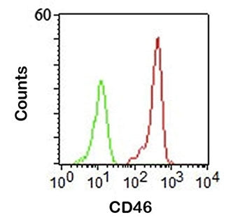 FACS staining of human PBMC using CD46 antibody (clone 122.2).