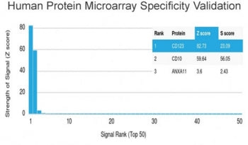 Analysis of HuProt(TM) microarray containing more than 19,000 full-length human proteins using IL3RA