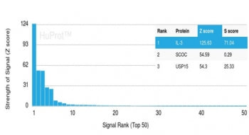 Analysis of a HuProt(TM) microarray containing more than 19,000 full-length human proteins using IL-