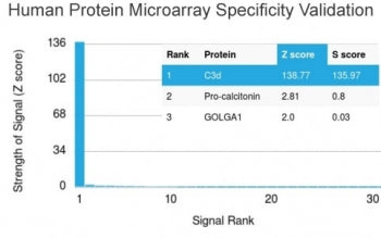 Analysis of HuProt(TM) microarray containing more than 19,000 full-length human proteins using Compl