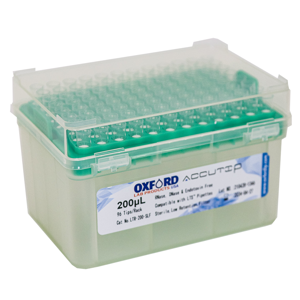 200ul LTS™ Compatible, Sterile, Low Retention, Filter 96 tips/rack, 10 racks/pack, 5 packs/case