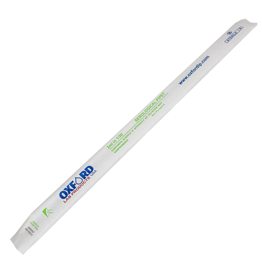 Oxford LP Serological Pipettes, 2mL, Green, Sterile, Individually Wrapped, 500 /Case
