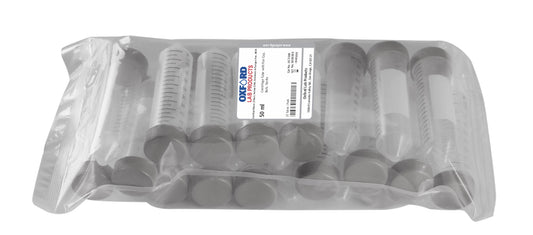 Oxford 15mL Centrifuge Tubes, Bulk, Sterile, 25 tubes x 20 packs, 500 tubes / case